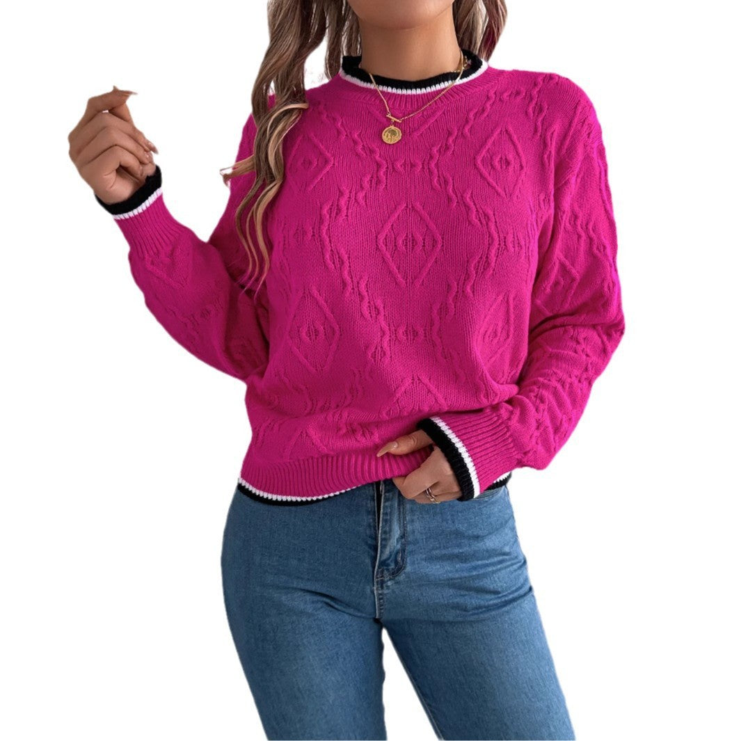 Casual Multicolor Twist Long Sleeve Pullover