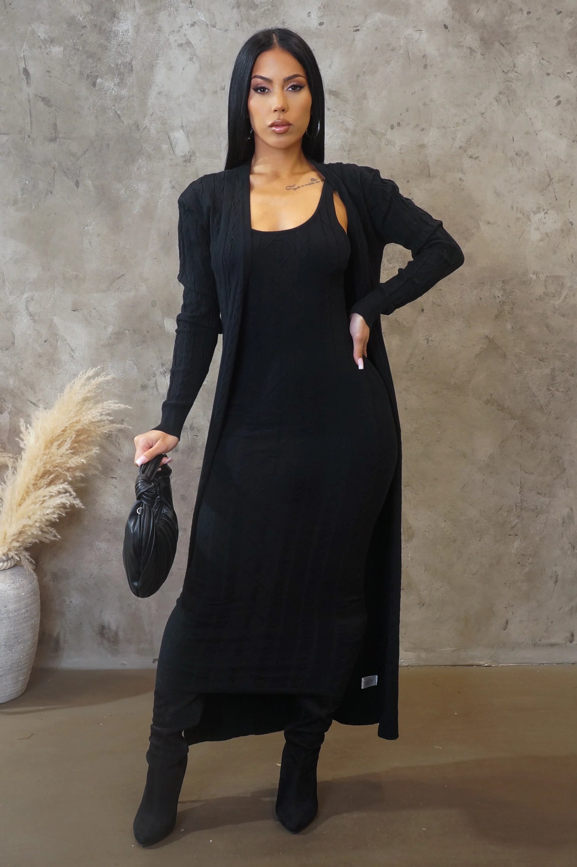 Black Midi Dress 