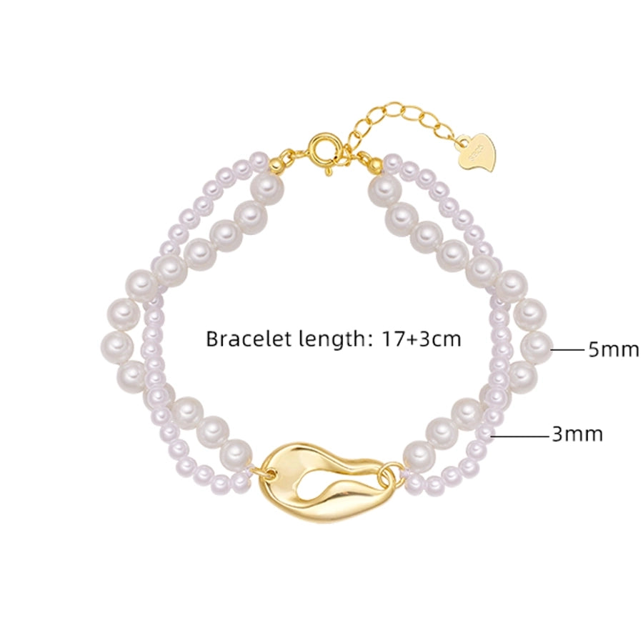 925 Sterling Silver Beaded Chain Bracelets Elegant