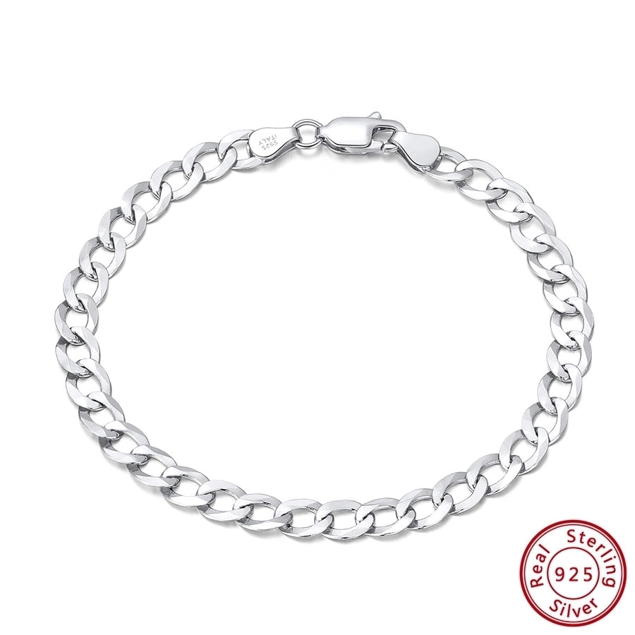 925 Sterling Silver Bracelets Hip-Hop Simple Style Cool Style